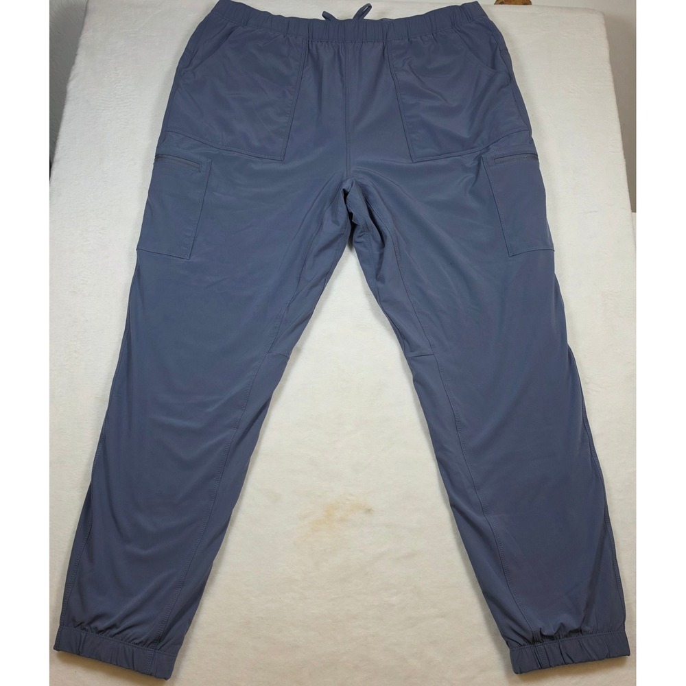 Eddie Bauer Womens 16‎ Fleece Lined Cargo Joggers Blue Hiking Pants Winter Warm